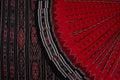 Red Sambalpuri Cotton Saree with Black Border P78-01-06204