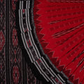 Red Sambalpuri Cotton Saree with Black Border P78-01-06204