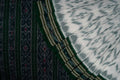 White Sambalpuri Cotton Saree with Green Border P78-02-06205