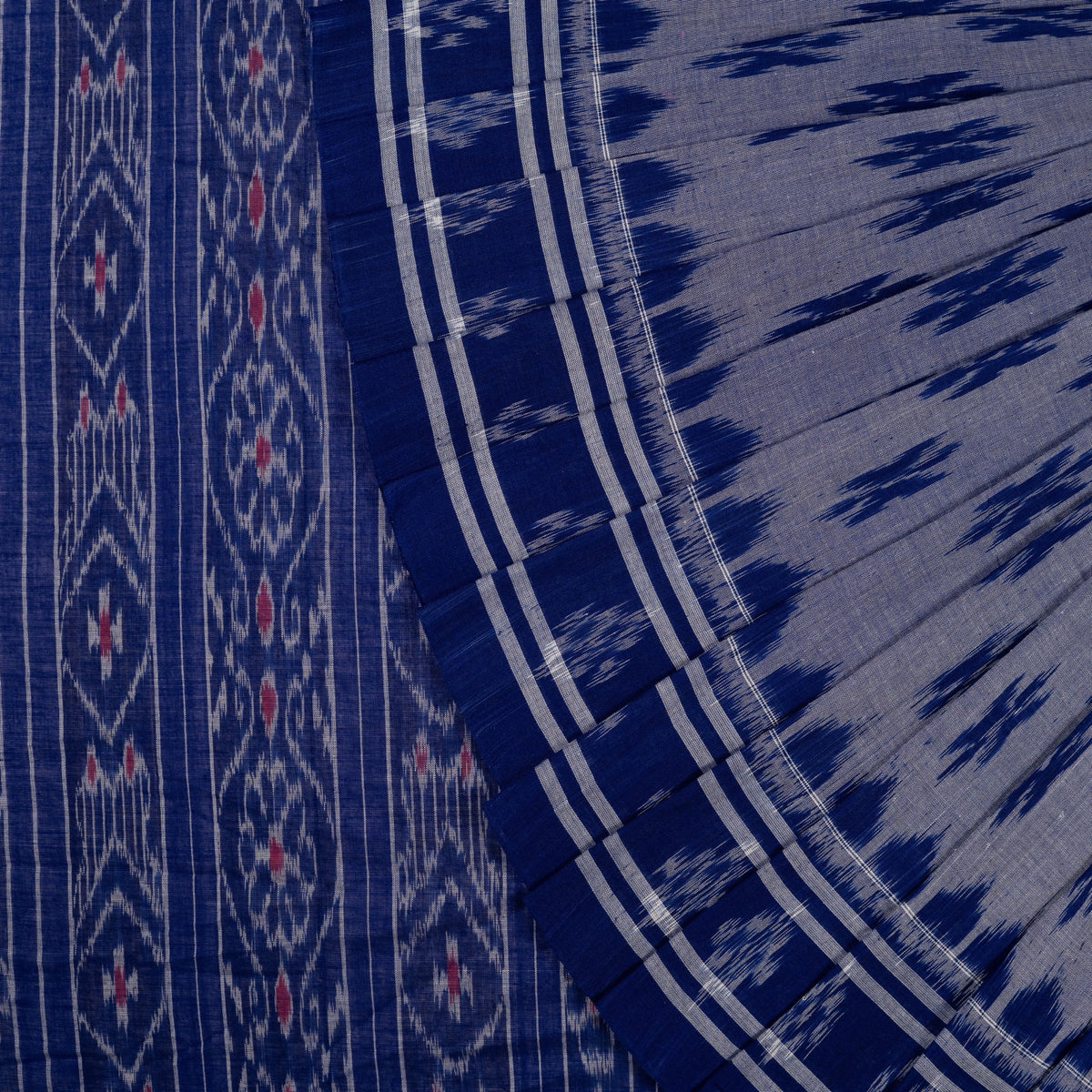 Grey Sambalpuri Cotton saree — view 1 of 5