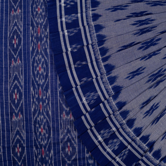 Grey Sambalpuri Cotton saree — view 1 of 5
