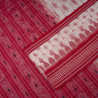 White Sambalpuri Cotton saree — view 3 of 5