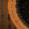Black Sambalpuri Cotton Saree with Yellow Border P78-08-06211