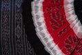 Multi-Color Sambalpuri Cotton Saree with Black Border P78-09-06212