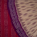 Cream Sambalpuri Cotton Saree with Magenta Border P78-12-06215