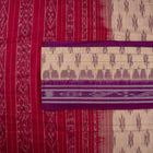 Cream Sambalpuri Cotton saree — view 2 of 5