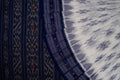 White Sambalpuri Cotton Saree with Blue Border P78-13-06216