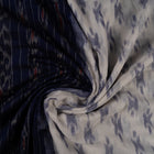 White Sambalpuri Cotton saree — view 4 of 5