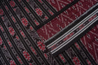 Maroon Sambalpuri Cotton saree — view 3 of 5