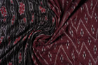 Maroon Sambalpuri Cotton saree — view 4 of 5