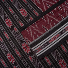 Maroon Sambalpuri Cotton saree — view 3 of 5