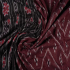 Maroon Sambalpuri Cotton saree — view 4 of 5