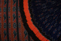 Blue Sambalpuri Cotton Saree with Black Border P78-17-06220