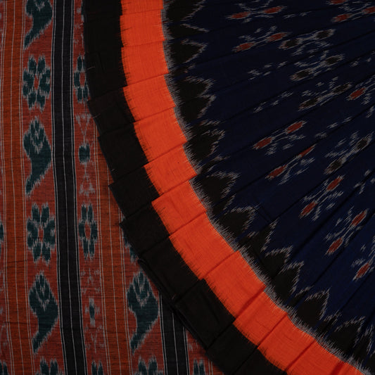 Blue Sambalpuri Cotton saree — view 1 of 5