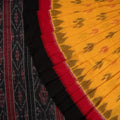 Yellow Sambalpuri Cotton Saree with Black Border P78-18-06221