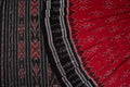 Red Sambalpuri Cotton Saree with Black Border P78-19-06222