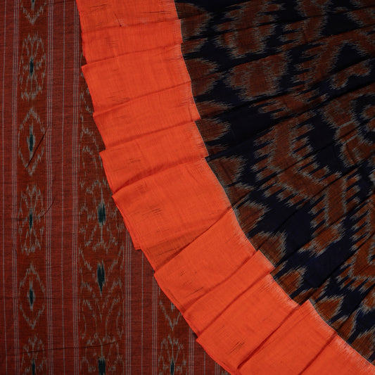 Blue Sambalpuri Cotton saree — view 1 of 5