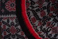 Grey Sambalpuri Cotton Saree with Black Border P79-02-06226