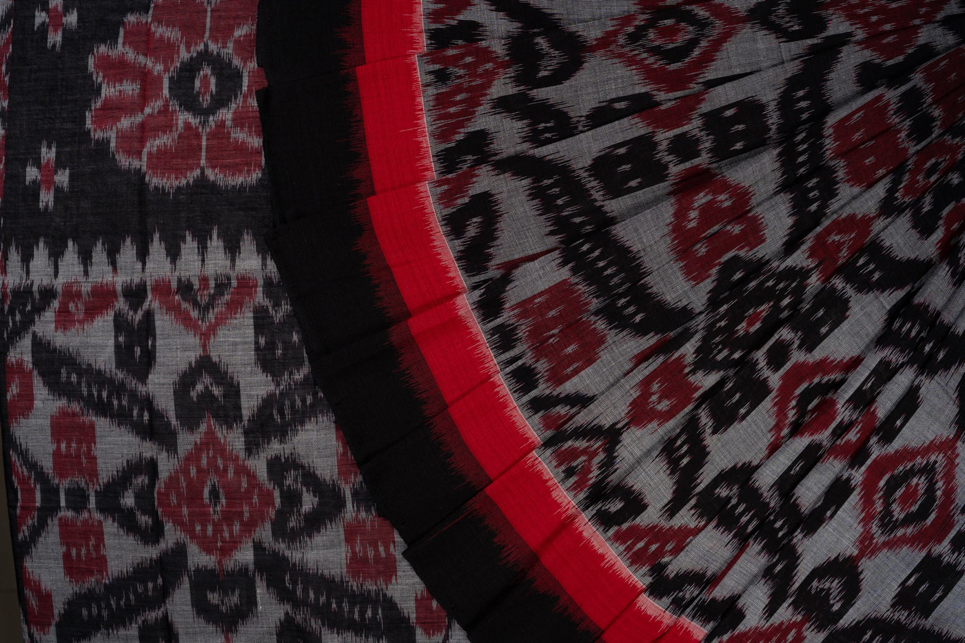 Grey Sambalpuri Cotton saree — view 1 of 5