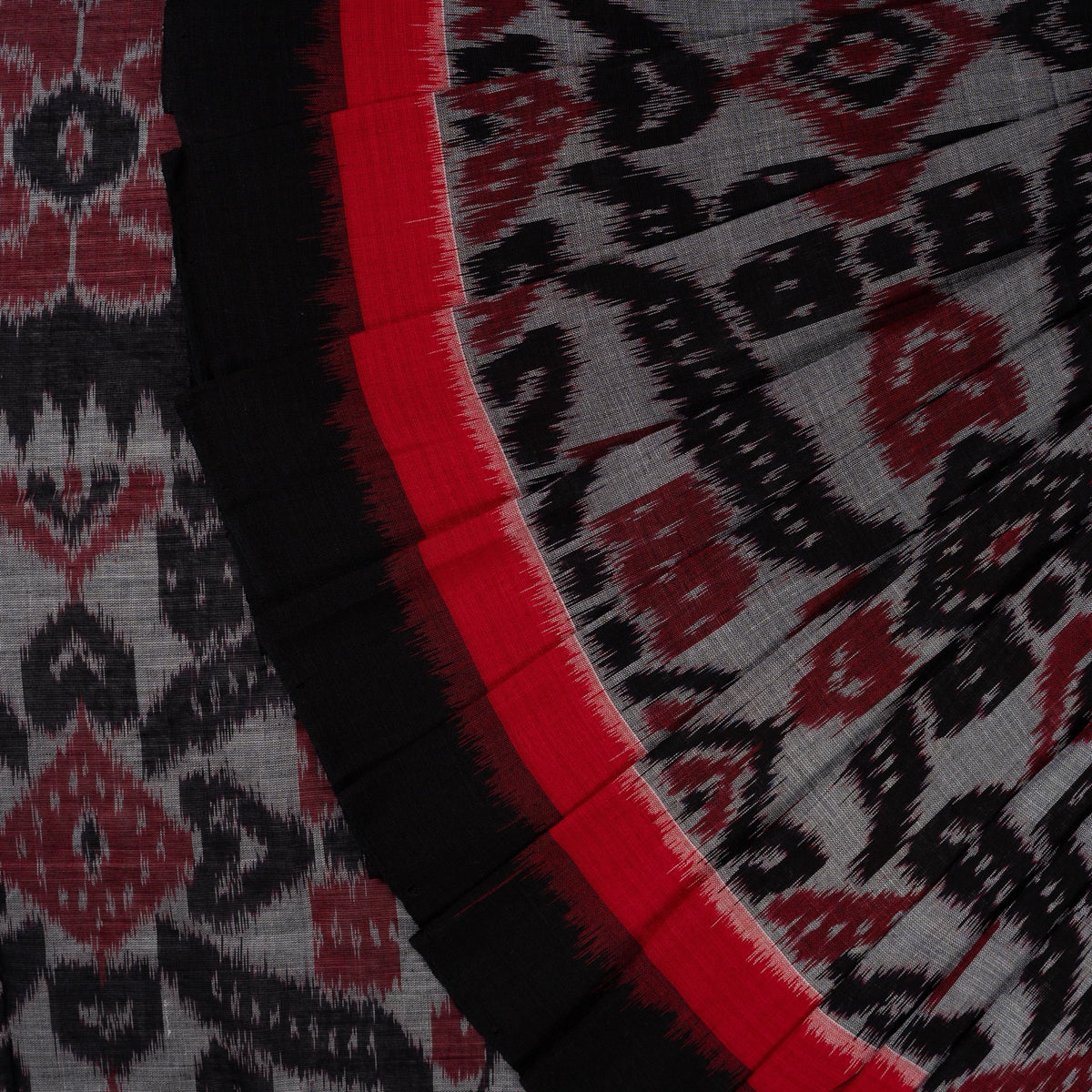 Grey Sambalpuri Cotton saree — view 1 of 5