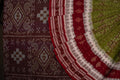 Green Sambalpuri Cotton Saree with Maroon Border P79-06-06230