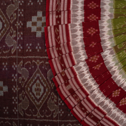 Green Sambalpuri Cotton saree — view 1 of 5