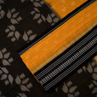 Yellow Sambalpuri Cotton saree — view 3 of 5