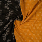 Yellow Sambalpuri Cotton saree — view 4 of 5
