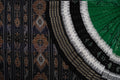 Green Sambalpuri Cotton Saree with Black Border P79-08-06232