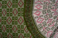 White Sambalpuri Cotton Saree with Green Border P79-11-06235