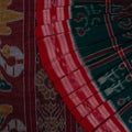 Green Sambalpuri Cotton Saree with Red Border P79-12-06236