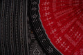 Red Sambalpuri Cotton Saree with Black Border P79-13-06237