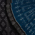 Blue Sambalpuri Cotton Saree with Black Border P79-14-06238