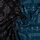 Blue Sambalpuri Cotton saree — view 4 of 5