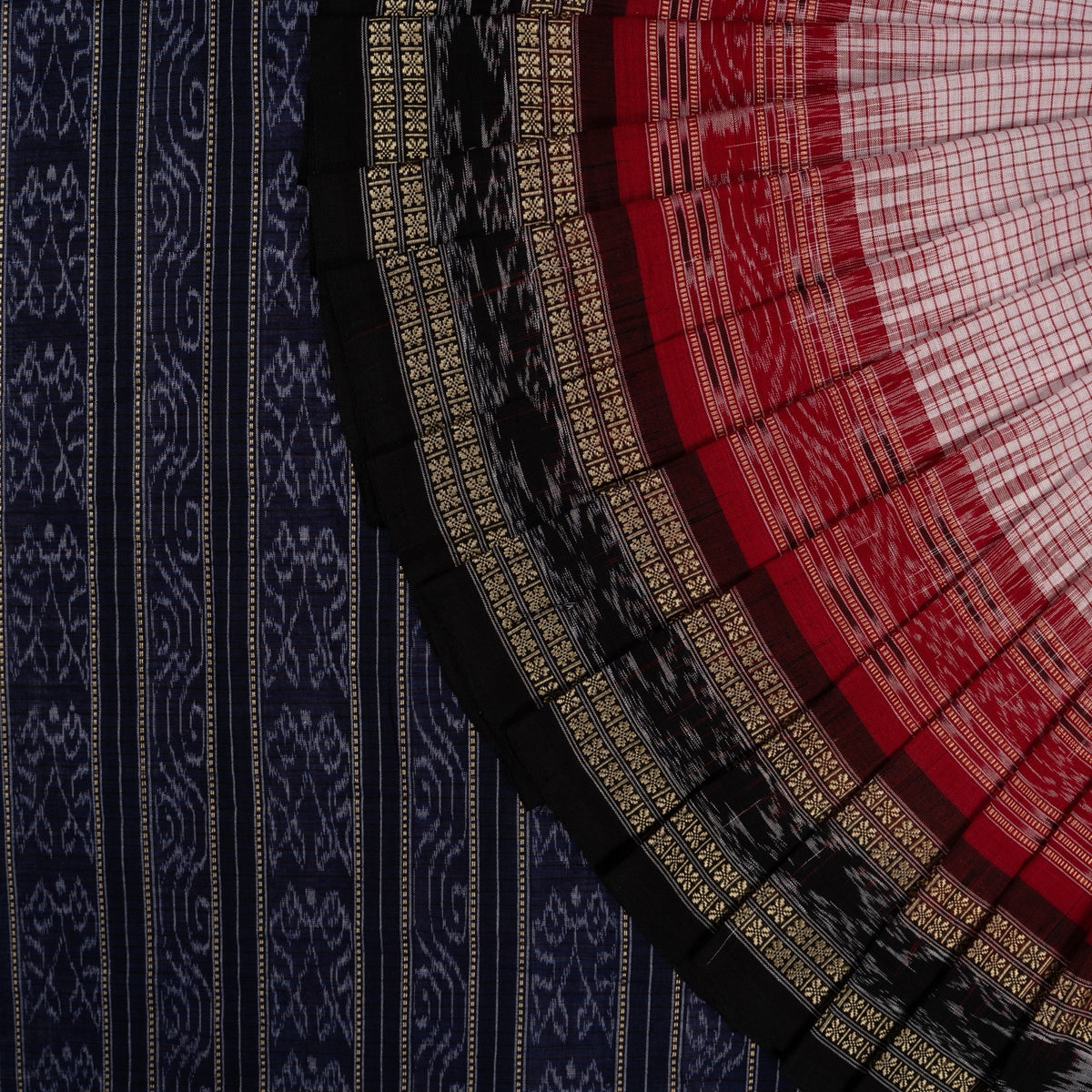 White Sachipar Cotton saree — view 1 of 5