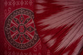 Multi-Color Sambalpuri Cotton Saree with Maroon Border P79-18-06242