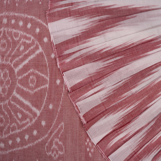 White Sambalpuri Cotton saree — view 1 of 5