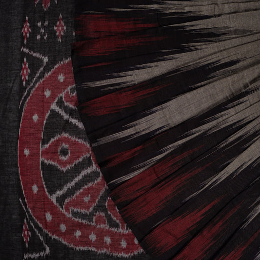 Grey Sambalpuri Cotton saree — view 1 of 5