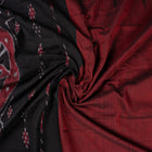 Maroon Sambalpuri Cotton saree — view 4 of 5
