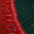 Green Dolabedi Cotton Saree with Red Border P80-01-06247