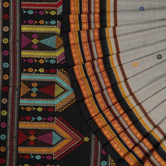 Grey Dolabedi Cotton saree — view 1 of 5