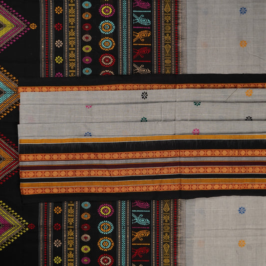 Grey Dolabedi Cotton saree — view 2 of 5