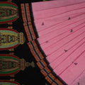 Pink Bomkai Cotton Saree with Black Border P80-06-06252