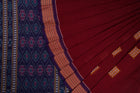 Maroon Bomkai Cotton saree — view 1 of 5