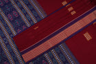 Maroon Bomkai Cotton saree — view 3 of 5