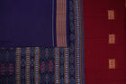 Maroon Bomkai Cotton saree — view 4 of 5