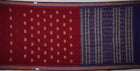 Maroon Bomkai Cotton saree — view 5 of 5
