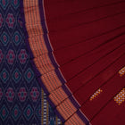 Maroon Bomkai Cotton saree — view 1 of 5