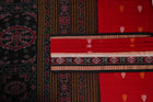 Red Bomkai Cotton saree — view 2 of 5