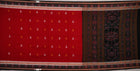 Red Bomkai Cotton saree — view 5 of 5